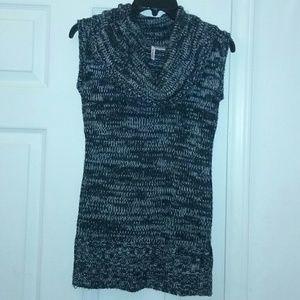 Bongo brand acrylic cowl neck short sleeve sweater